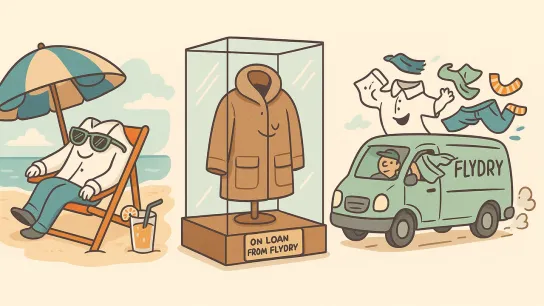 Fresh Laundry, Fresher Laughs.  From the Flydry side of the counter