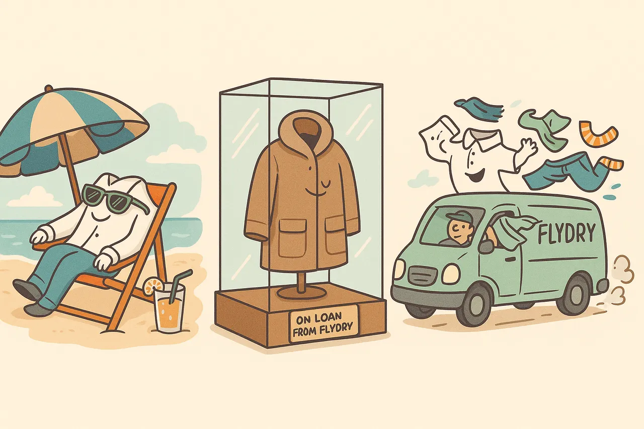 Fresh Laundry, Fresher Laughs.  From the Flydry side of the counter
